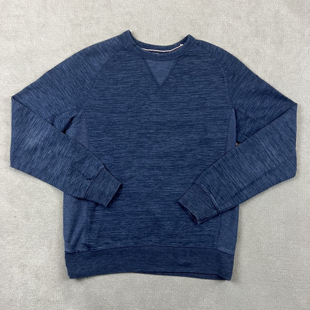 Champion Sweatshirt Mens Medium Blue Space Dye Heather Crew Neck Raglan Pullover